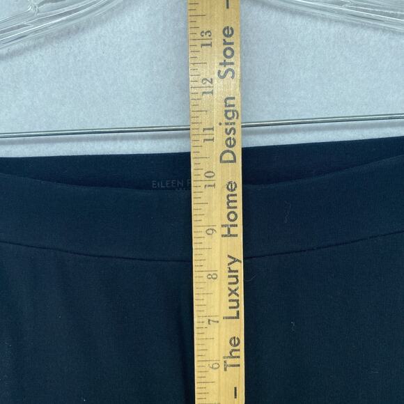 EILEEN FISHER Pants PL Petite Organic Cotton Stretch Jersey Tapered Black USA - Picture 10 of 13